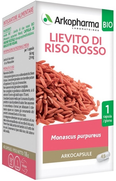 ARKO CAPSULE LIEVITO RISO ROSSO 45 CAPSULE BIO - Farmapanda Srl