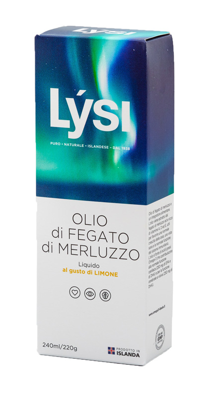 LYSI OLIO FEGATO MERLUZZO LIMONE 240 ML - Farmapanda Srl