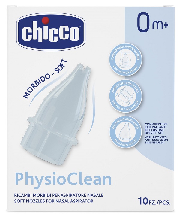 RICAMBI MORBIDI PER ASPIRATORE NASALE CHICCO PHYSIOCLEAN - Farmapanda Srl