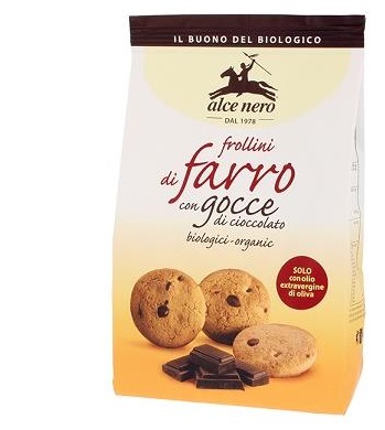 FROLLINO DI FARRO CON GOCCE CIOCCOLATO BIO 300 G - Farmapanda Srl