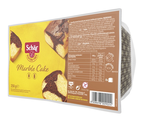 SCHAR MARBLE CAKE SENZA LATTOSIO 250 G - Farmapanda Srl