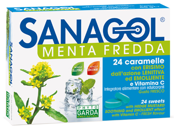 SANAGOL MENTA FREDDA 24 CARAMELLE - Farmapanda Srl