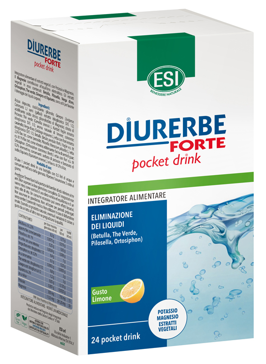 ESI DIURERBE FORTE POCKET DRINK LIMONE 24 X 20 ML - Farmapanda Srl