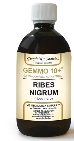GEMMO 10+ RIBES NERO 500 ML LIQUIDO ANALCOLICO - Farmapanda Srl
