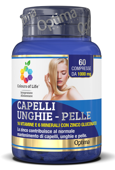 COLOURS OF LIFE CAPELLI UNGHIE PELLE 60 COMPRESSE 1000 MG - Farmapanda Srl