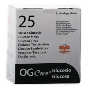 STRISCE MISURAZIONE GLICEMIA OGCARE 25 PEZZI - Farmapanda Srl