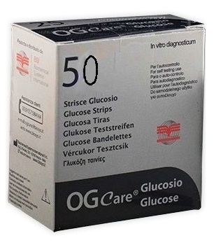 STRISCE MISURAZIONE GLICEMIA OGCARE 50 PEZZI - Farmapanda Srl