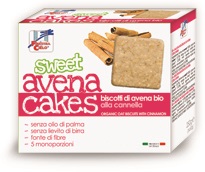FSC SWEET AVENA CAKES BISCOTTI DI AVENA ALLA CANNELLA BIO SENZA LIEVITO DI BIRRA SENZA LATTE CON OLIO DI GIRASOLE SENZ AOLIO DI PALMA 250 G - Farmapanda Srl