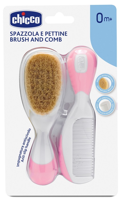 CHICCO SPAZZOLA + PETTINE ROSA - Farmapanda Srl