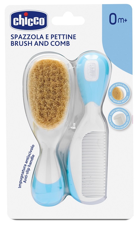 CHICCO SPAZZOLA + PETTINE AZZURRO - Farmapanda Srl