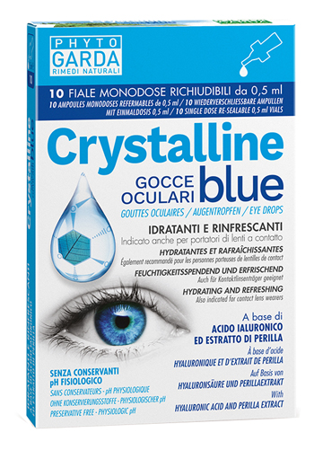 CRYSTALLINE BLUE GOCCE OCULARI MONODOSE 10 FIALE 0,5 ML - Farmapanda Srl