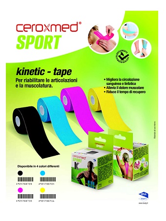 CEROXMED SPORT KINETIC TAPE BLU 1 PEZZO - Farmapanda Srl