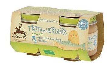 OMOGENEIZZATO TROTA E VERDURE BABY FOOD BIO 2 X 80 G - Farmapanda Srl