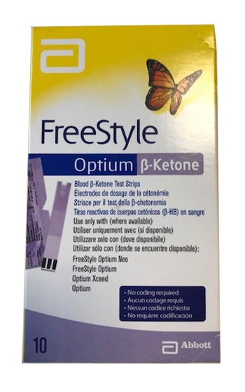 STRISCE MISURAZIONE CHETONEMIA OPTIUM BETA KETONE 10 PEZZI - Farmapanda Srl