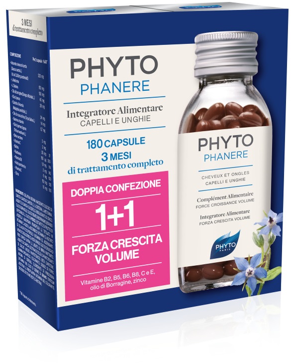 PHYTO PARIS PHYTOPHANERE INTEGRATORE ALIMENTARE CAPELLI/UNGHIE 90+90 CAPSULE - Farmapanda Srl