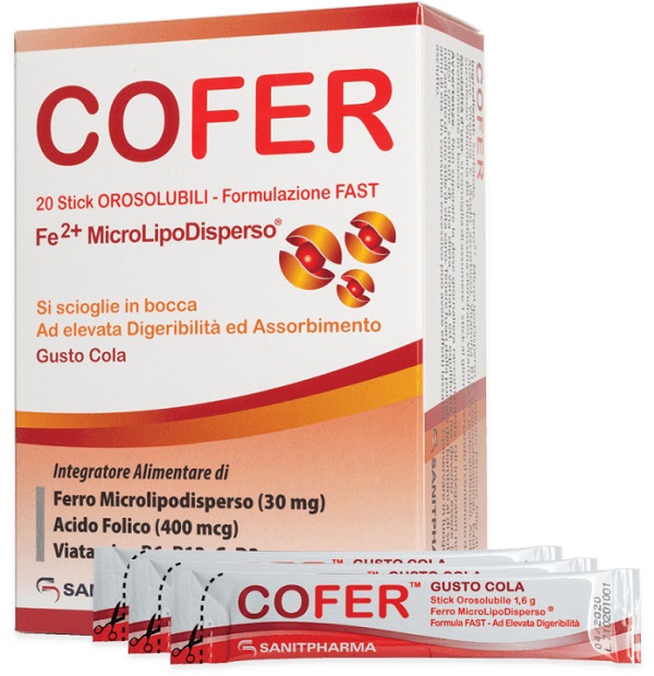 COFER 20 STICK OROSOLUBILI DA 1,6 G GUSTO COLA - Farmapanda Srl