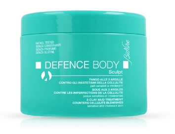 DEFENCE BODY ANTICELLULITE FANGO ALLE 3 ARGILLE VASO 500 G - Farmapanda Srl