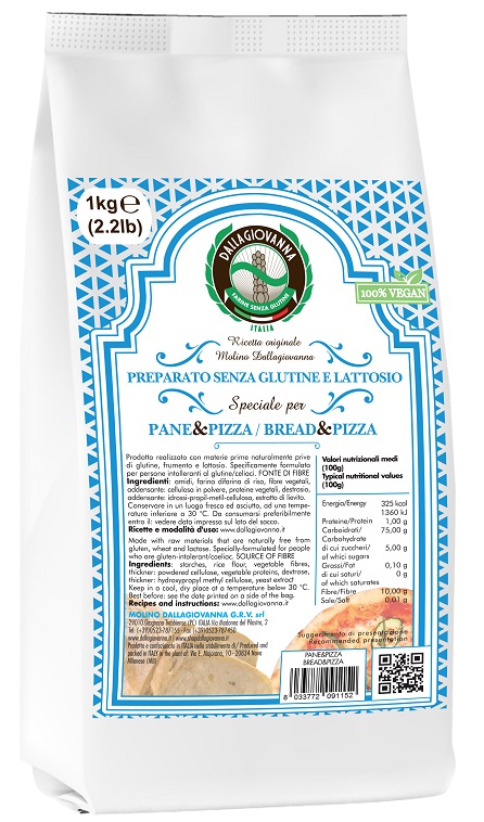 PREPARATO SPECIALE PER PANE E PIZZA SENZA LATTOSIO 1 KG - Farmapanda Srl