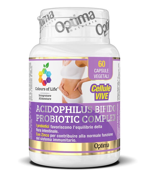 COLOURS OF LIFE ACIDOPHILUS BIFIDO COMPLEX 60 CAPSULE VEGETALI 500 MG - Farmapanda Srl