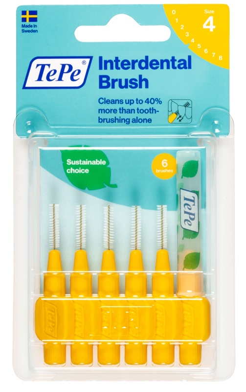 TEPE SCOVOLINO GIALLO 0,7 MM 6 PEZZI - Farmapanda Srl