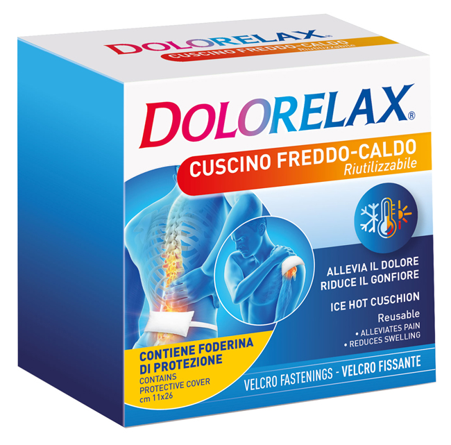 DOLORELAX ICE HOT CUSCINO RIUTILIZZABILE CON VELCRO FISSANTE 11X26 CM - Farmapanda Srl