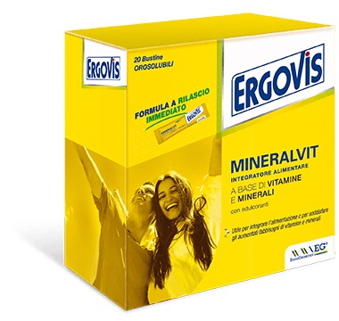 ERGOVIS MINERALVIT 20 BUSTE OROSOLUBILI 30 G - Farmapanda Srl