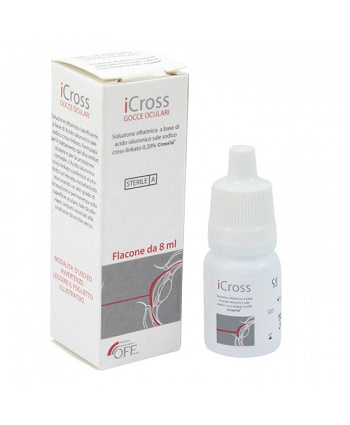 ICROSS GOCCE OCULARI SOLUZIONE OFTALMICA ACIDO IALURONICO CROSS-LINKATO 0,2% 8 ML - Farmapanda Srl