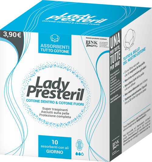 LADY PRESTERIL COTONE DENTRO & COTONE FUORI 10 ASSORBENTI CON ALI GIORNO PROMO - Farmapanda Srl
