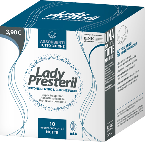 LADY PRESTERIL COTONE DENTRO & COTONE FUORI 10 ASSORBENTI CON ALI NOTTE PROMO - Farmapanda Srl