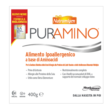 NUTRAMIGEN PURAMINO BARATTOLO 400 G - Farmapanda Srl