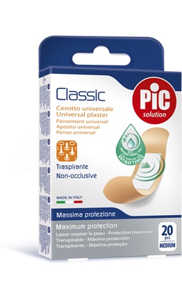 CEROTTO PIC CLASSIC 19X72 MM ANTIBATTERICO 20 PEZZI - Farmapanda Srl