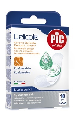 CEROTTO PIC DELICATE 25X72 MM ANTIBATTERICO 10 PEZZI - Farmapanda Srl