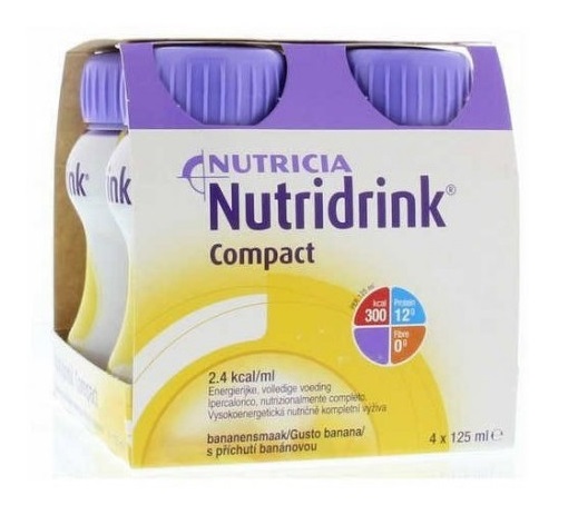 NUTRICIA NUTRIDRINK COMPACT GUSTO BANANA 4 BOTTIGLIE DA 125 ML - Farmapanda Srl