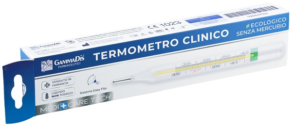 TERMOMETRO CLINICO ECOLOGICO SENZA MERCURIO 1 PEZZO MEDICARE - Farmapanda Srl