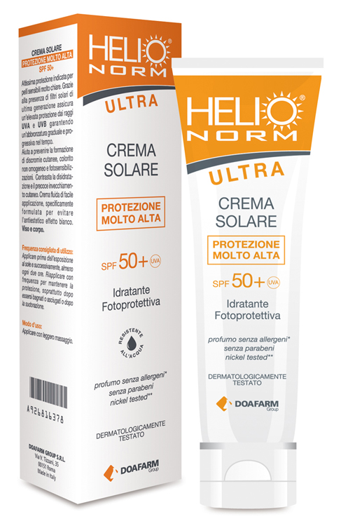 HELIO NORM ULTRA CREMA SOLARE SPF 50+ 100 ML - Farmapanda Srl