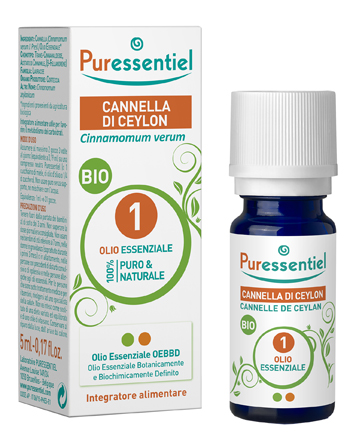 PURESSENTIEL CANNELLA CEYLON OLIO ESSENZIALE BIO 5 ML - Farmapanda Srl