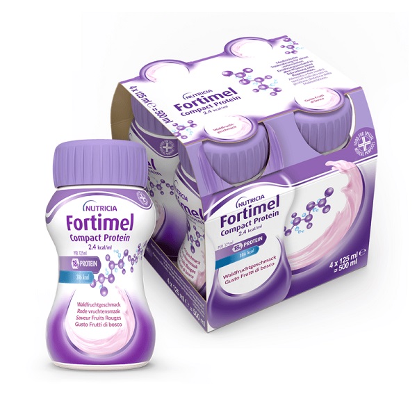 NUTRICIA FORTIMEL COMPACT PROTEIN GUSTO FRUTTI DI BOSCO 4 BOTTIGLIE DA 125 ML - Farmapanda Srl