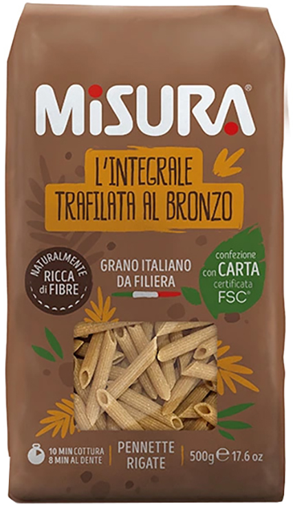 MISURA PENNETTE INTEGRALI CON GERME DI GRANO 500 G - Farmapanda Srl