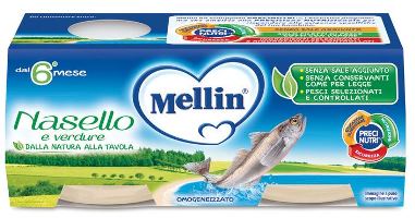 MELLIN OMOGENEIZZATO NASELLO 2 X 80 G - Farmapanda Srl