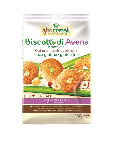 ALTRICEREALI BISCOTTI ALL'AVENA/NOCCIOLE BIO 250 G - Farmapanda Srl
