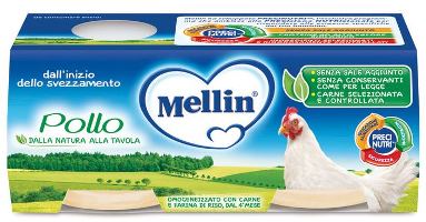 MELLIN OMOGENEIZZATO POLLO 2X120 G - Farmapanda Srl