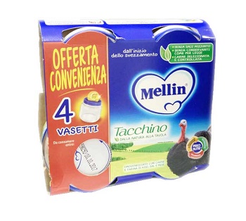 MELLIN OMOGENEIZZATO TACCHINO 4X80 G - Farmapanda Srl