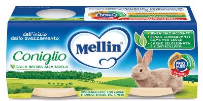 MELLIN OMOGENEIZZATO CONIGLIO 2X120 G - Farmapanda Srl
