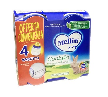 MELLIN OMOGENEIZZATO CONIGLIO 4X80 G - Farmapanda Srl
