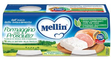 MELLIN BABY FORMAGGINO CON PROSCIUTTO 2 X 80 G - Farmapanda Srl