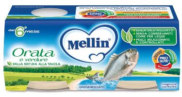 MELLIN OMOGENEIZZATO ORATA 2X80 G - Farmapanda Srl