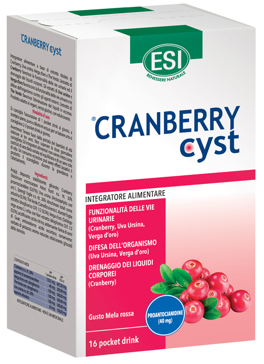 ESI CRANBERRY CYST POCKET DRINK 16 BUSTINE - Farmapanda Srl