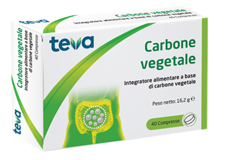 CARBONE VEGETALE TEVA 40 COMPRESSE 16,2 G - Farmapanda Srl