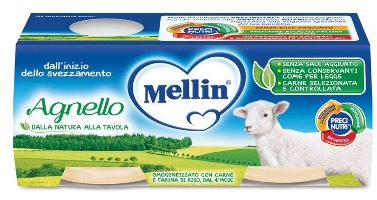 MELLIN OMOGENEIZZATO AGNELLO 2 X 120 G - Farmapanda Srl
