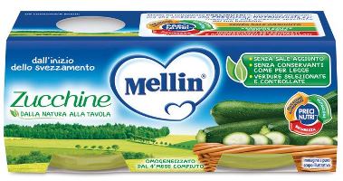MELLIN OMOGENEIZZATO ZUCCHINE 2 X 80 G - Farmapanda Srl